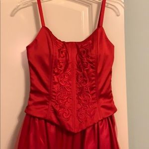 Red formal dress